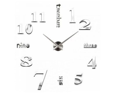 ρολόι-diy-τοίχου-αυτοκόλλητο-3d-ασημί-jingong-diy-clock-2